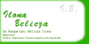 ilona belicza business card